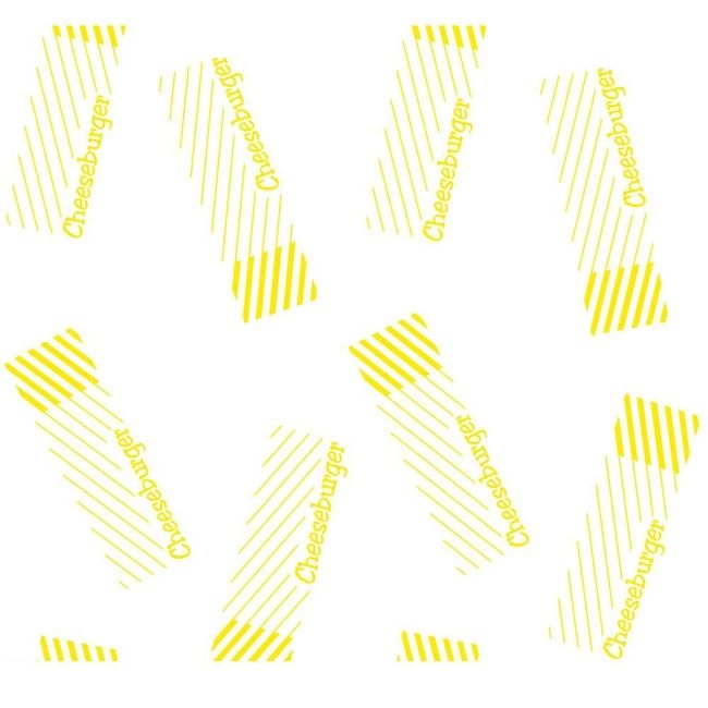 Printed Cheeseburger Wax Paper