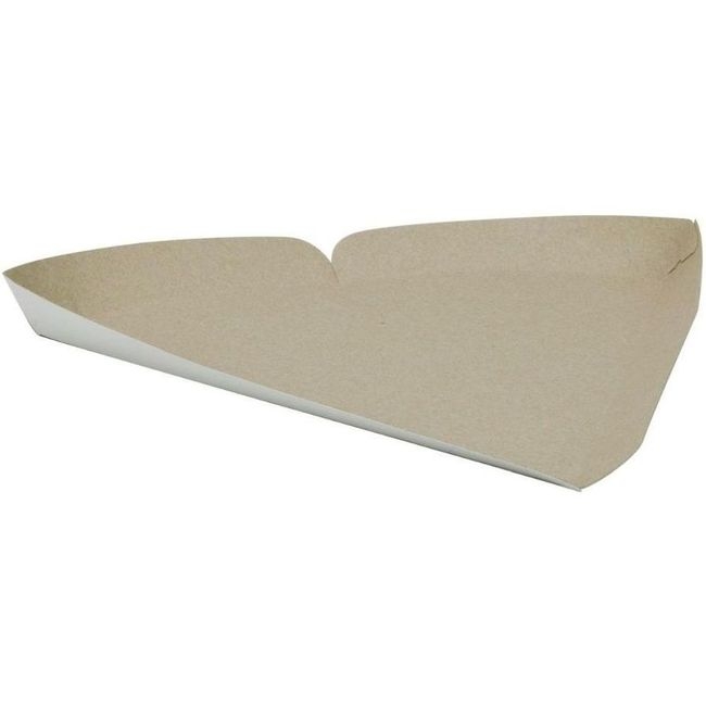 8 in Plain White Pizza Slice Tray