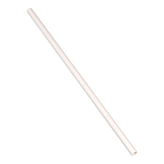 10.25 in Unwrapped Giant White Eco Paper Straw