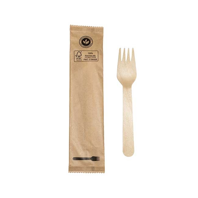 Individually Wrapped Wooden Fork