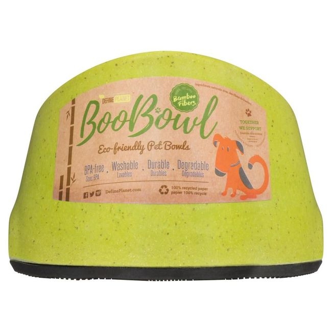 Hiback Small Green Dog or Cat Bamboo Bowl