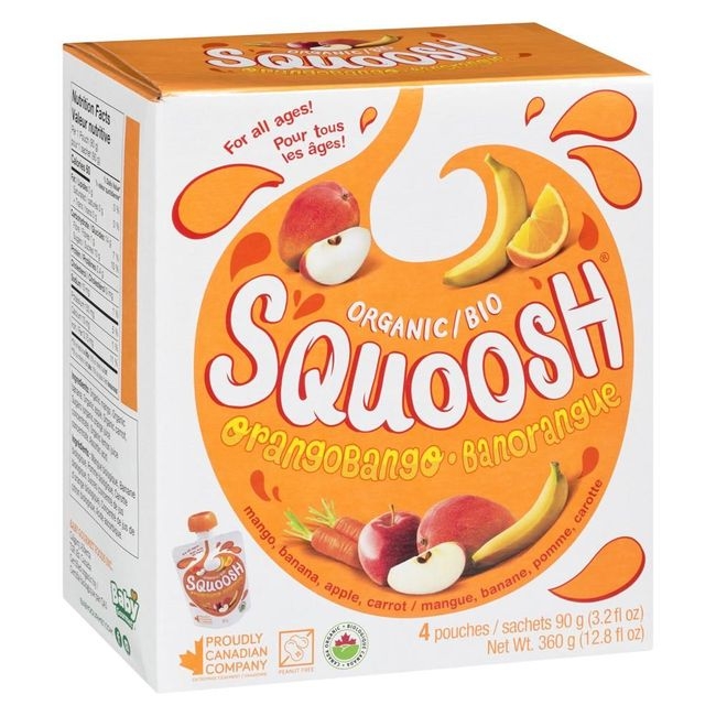 Squoosh Organic Orangobango Squoosh Fruit Snacks for Kids