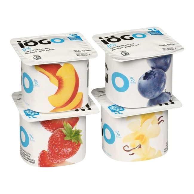 O Percent Milk Fat Strawberry Blueberry Peach Vanilla Yogurt