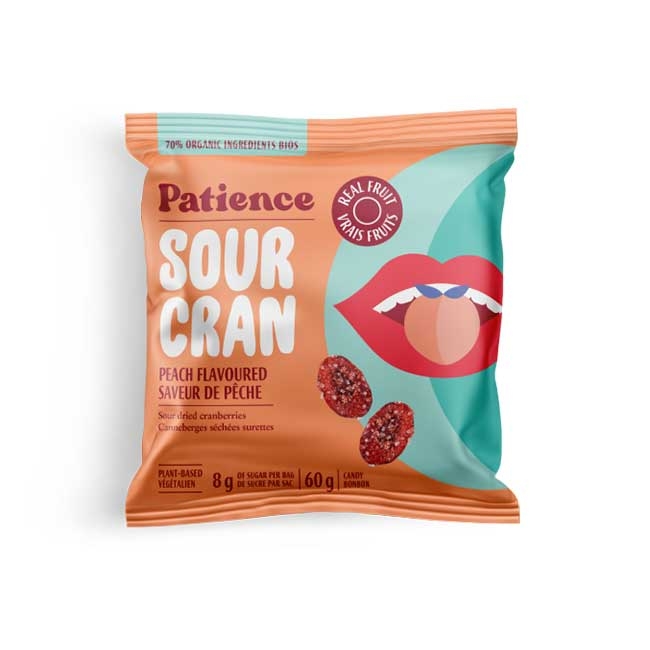 Peach Flavored Sourcran Dried Cranberries Candy