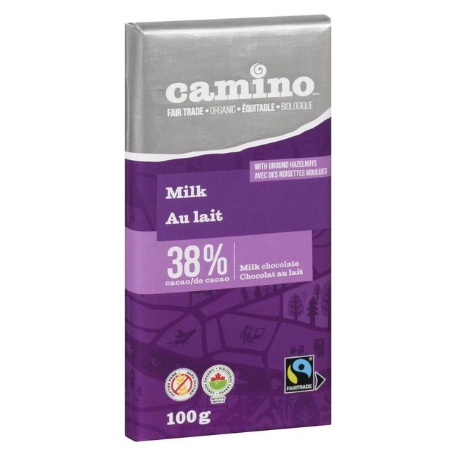 Organic 38 Percent Cacao Milk Chocolate Bar