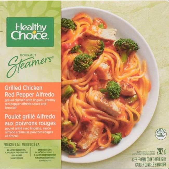 Gourmet Steamers Grilled Chicken Red Pepper Alfredo