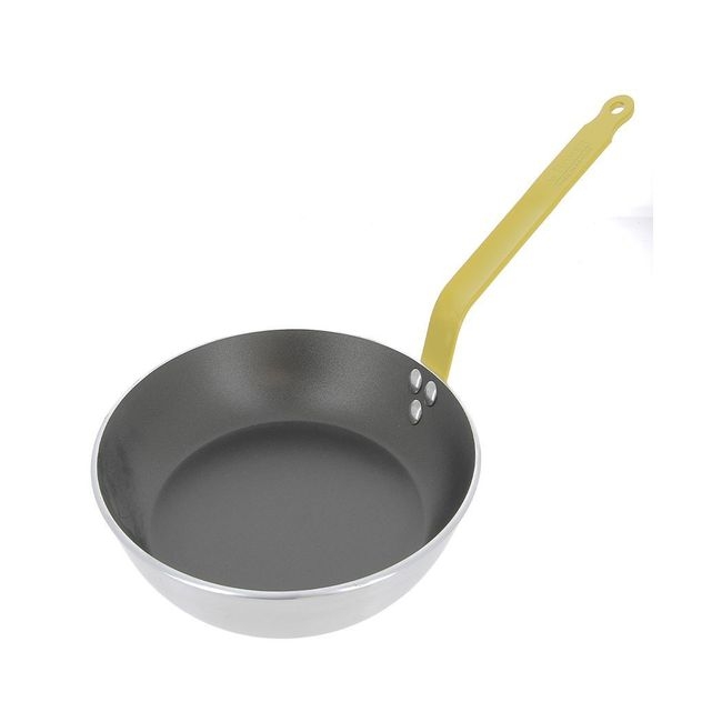Choc Round Non Stick Frypan with Yellow Handle