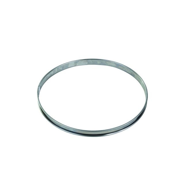 Stainless Steel Tart Ring with Rolled Edges