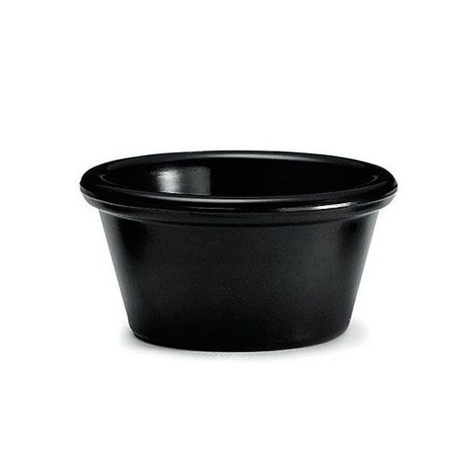 RP-2K Melamine Black Plain Ramekin