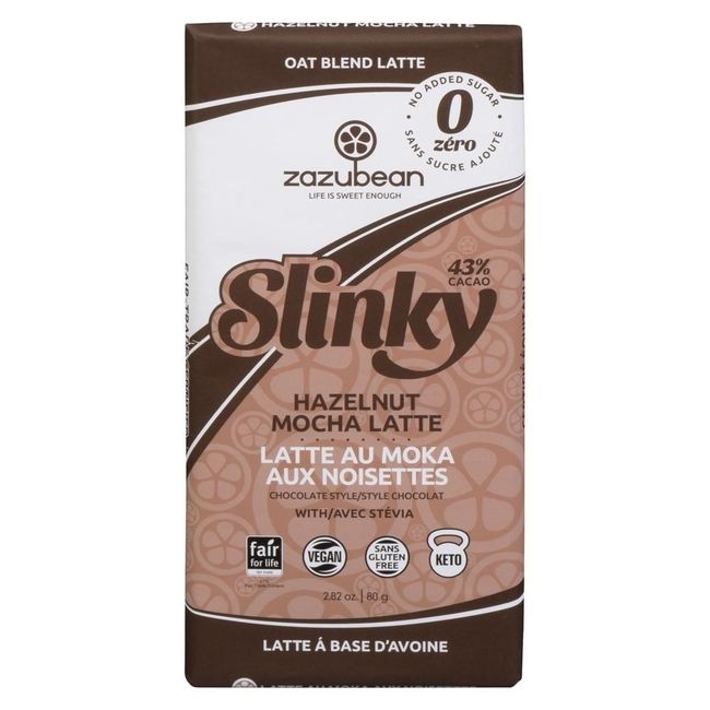 Slinky Zero Sugar Hazelnut Mocha Latte Chocolate Bar