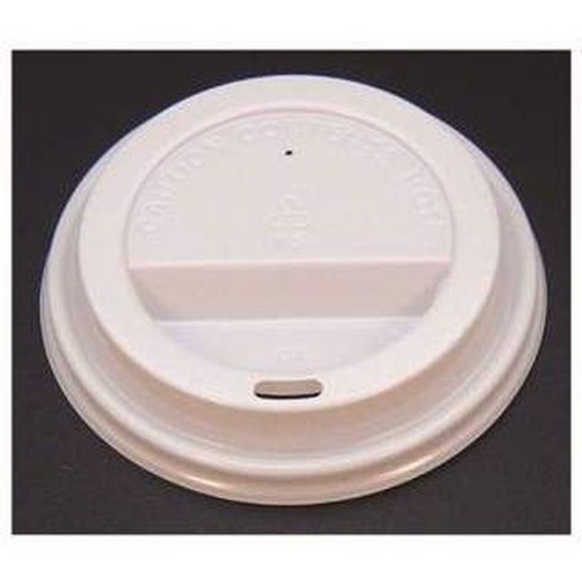 White Dome Lid Fits 10 to 24 Ounce Cup