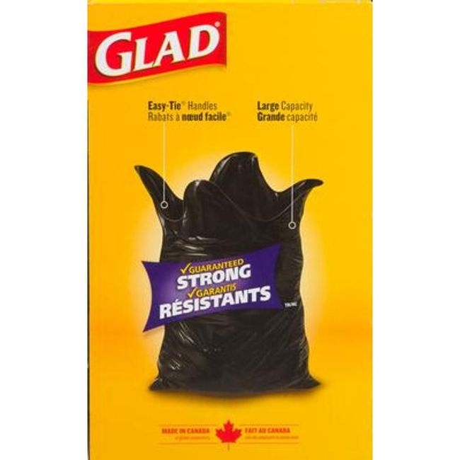 74 L Black Easy Tie Regular Garbage Bag