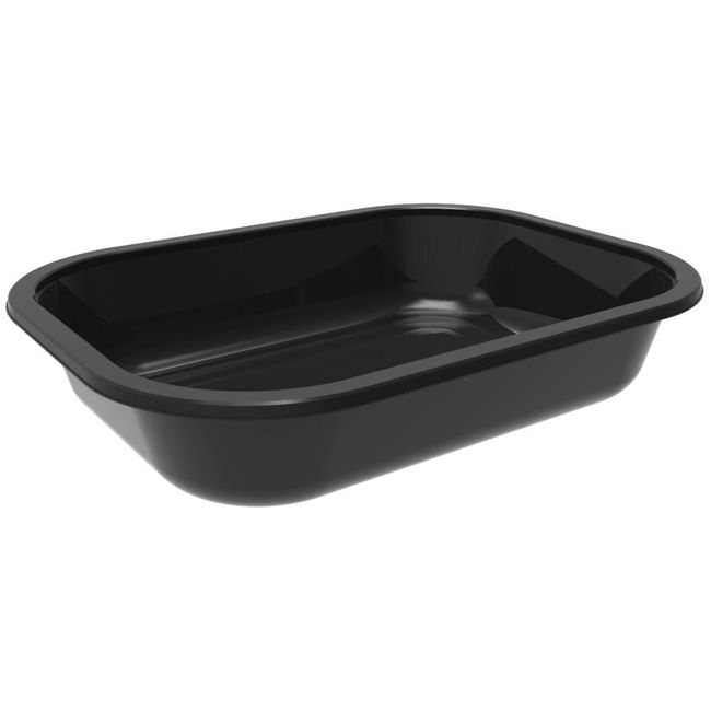 15 oz Black CPET Individual Meal Container
