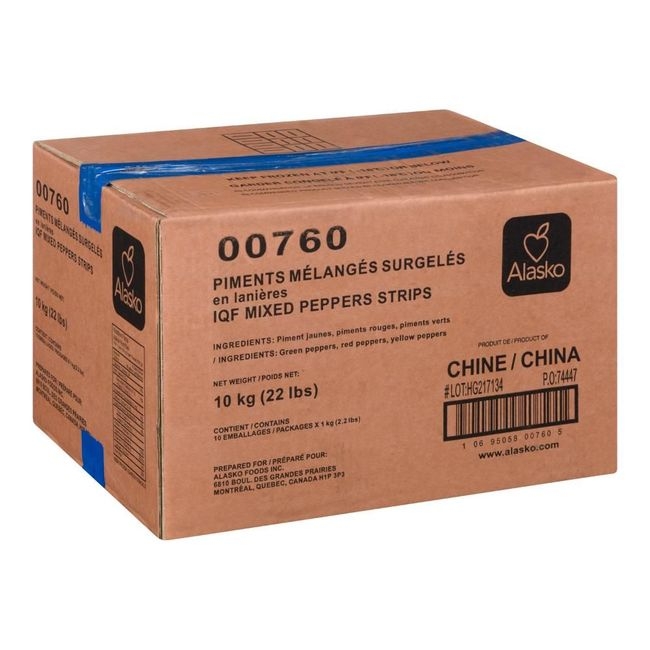 IQF Mixed Peppers Strips