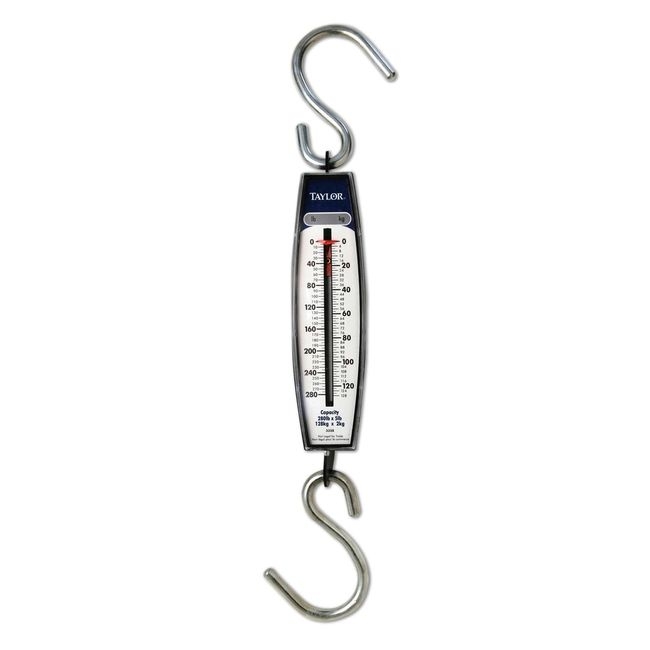 33284104 Industrial Vertical Hanging Spring Scale, 280 lb. x 5 lb