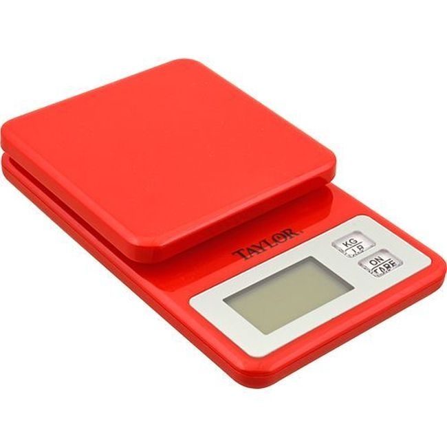 3817R Red Compact Digital Kitchen Scale, 11 lb. Capacity