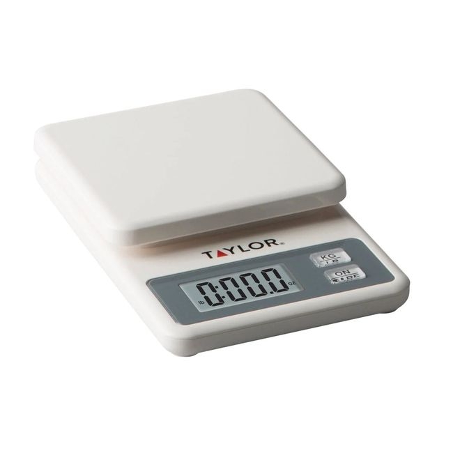 3817 White Compact Digital Kitchen Scale, 11 lb. Capacity