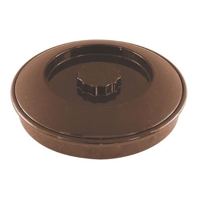 47001 Polycarbonate Brown Tortilla Server with Lid, 7.5 in Diameter