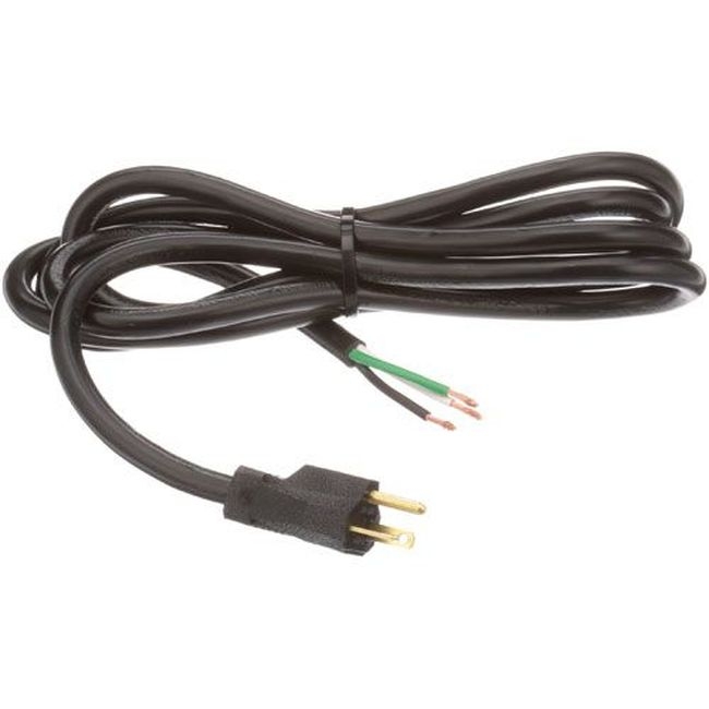BUN01638.0000 125 Volts 20 Amps 12 Gauge 3 Wire 8 ft Cord Set with Straight Plug