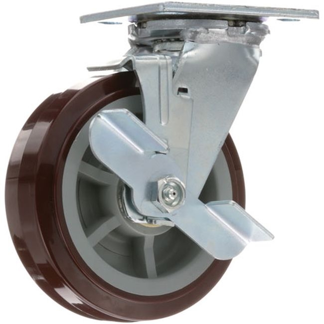 CAR18301-6215 6 in Swivel Plate Caster with Brake