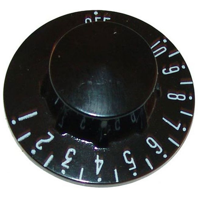 GROZ002868 Dial 2-1/4 Dia. Off-10-1 Black Thermostat Knob