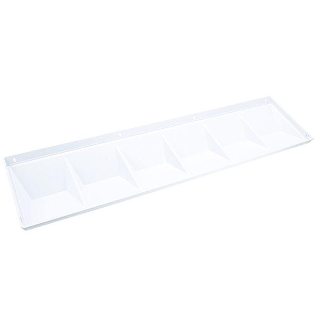 HOS104324-02 White Baffle, 48-1/8 x 12-1/8 x 3-1/4 in