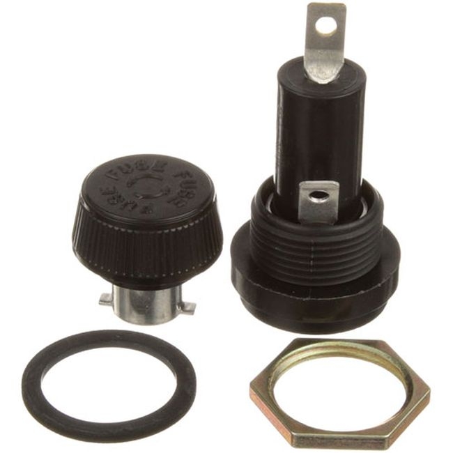 SOU1012596 Fuse Holder with Push Turn Bayonet Cap, 13/32 in x 1 5/16 in