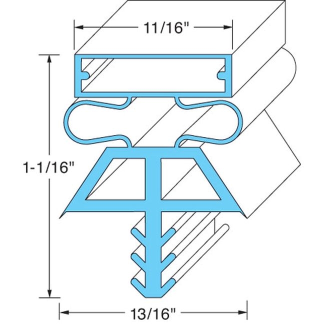 VOL225251075 Door Gasket, 36 1/4 in x 78 in