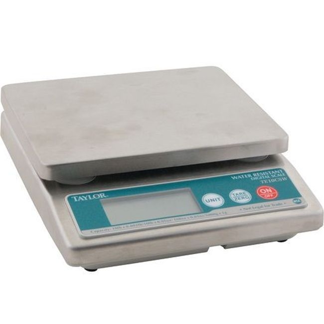 TE10CSW Water Resistant Digital Portion Control Scale| 10 Pound X 0.05 oz Capacity