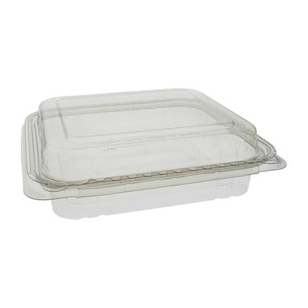 Shallow RPET TamPer-Evident Hinged Dome Lid Deli Container