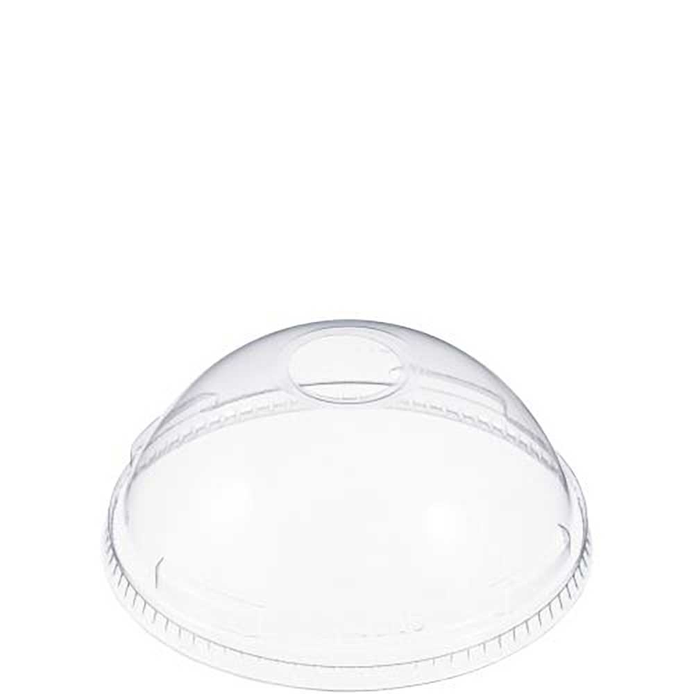 Solo Clear 32 oz PET Plastic Dome Lid with 1 in Hole