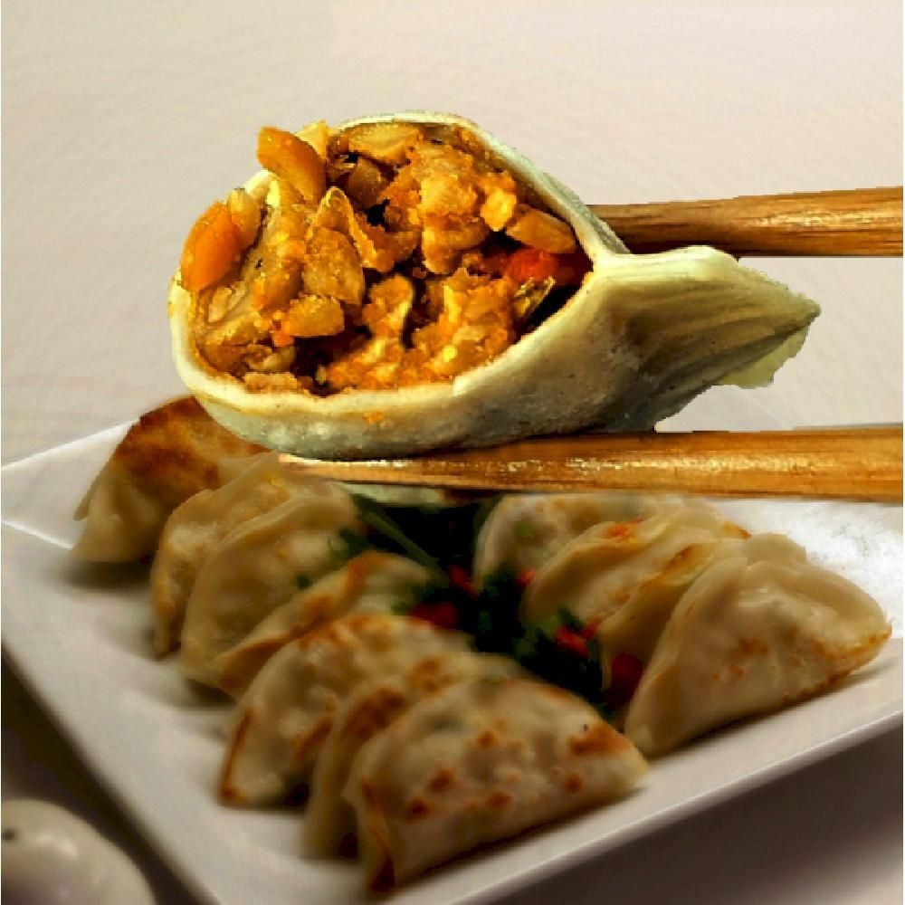 Vegan Buffalo Tempeh Dumpling