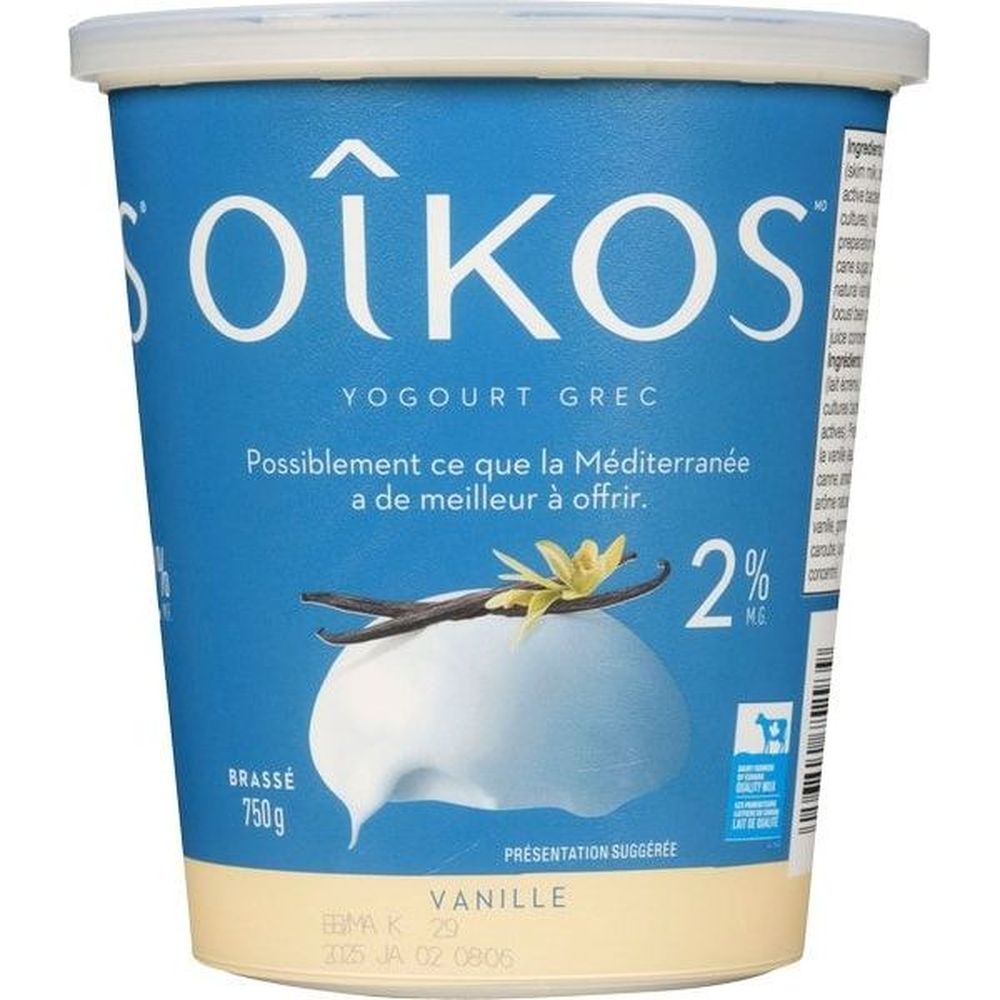 Oikos Yaourt Grec À La Vanille, 750 G -- 6 Par Boîte