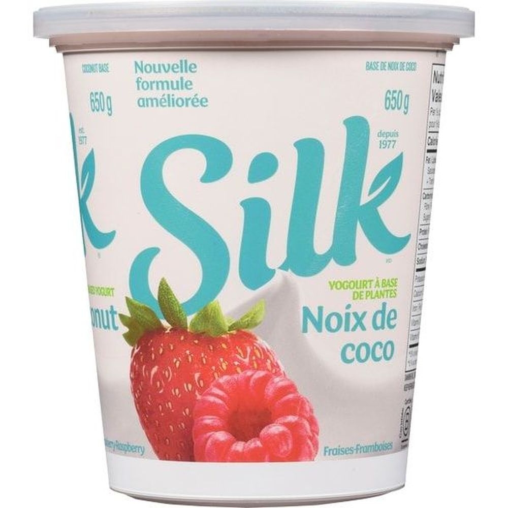 Plant Based Coconut Strawberry Raspberry Yogurt