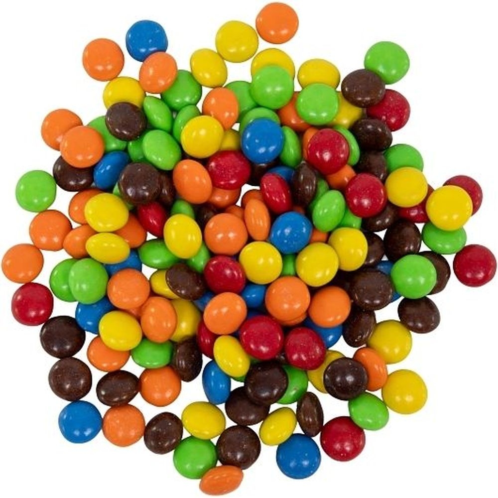 Nut Sugar Coated Mini Milk Chocolate Flavored Gems with Crunchy Candy