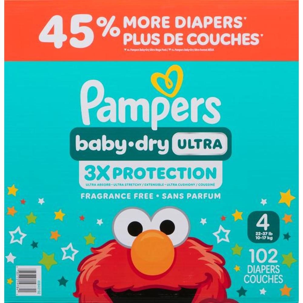 Baby Dry Ultra Size 4 Diapers for Maxi