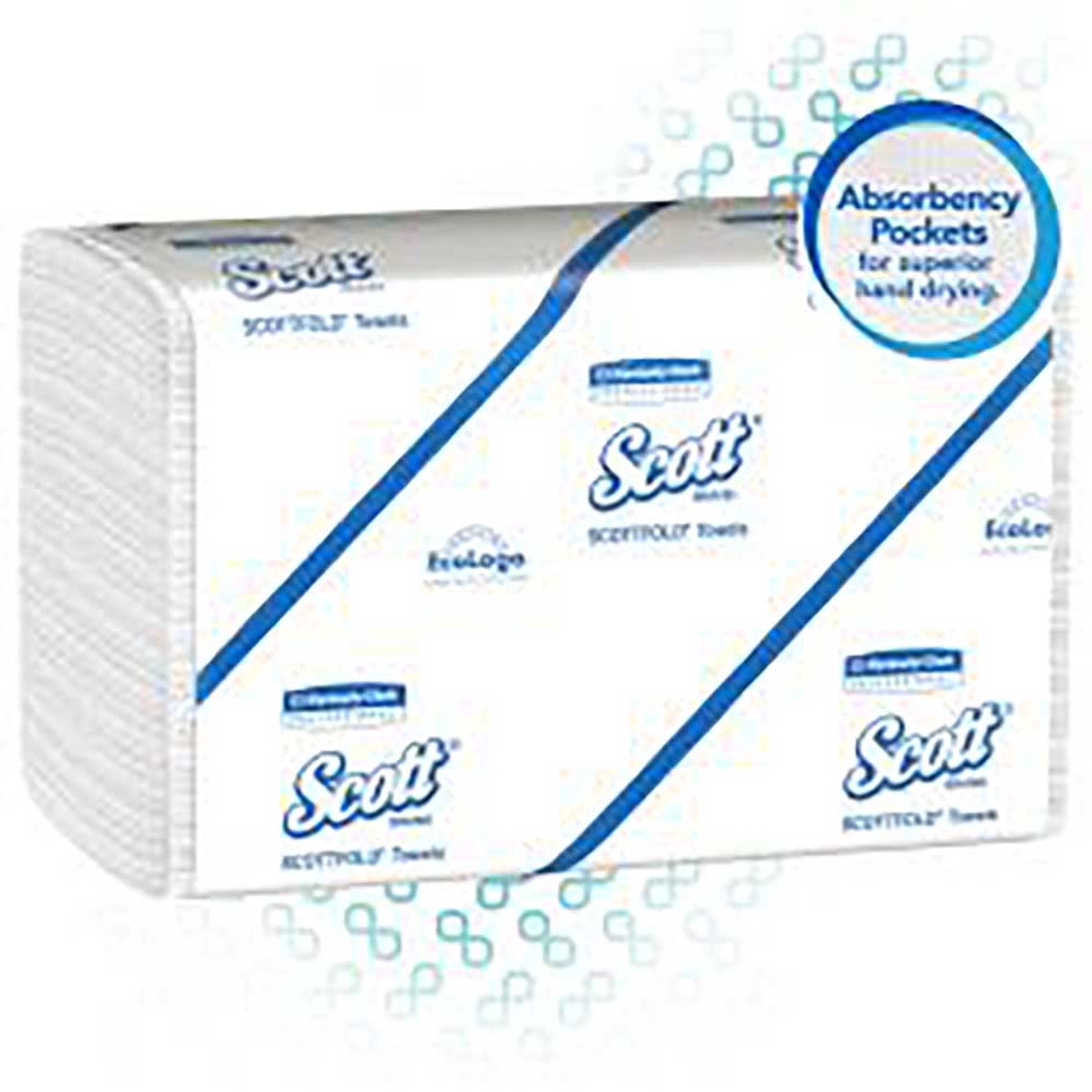 Scottfold 1 Ply White Towel