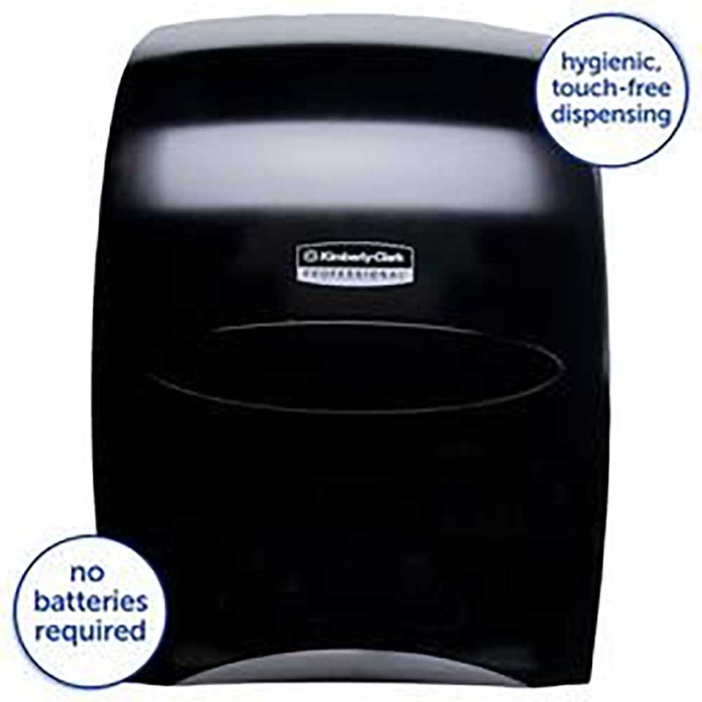 Sanitouch Black Manual Hard Roll Towel Dispenser for 1.75 in Core Towel