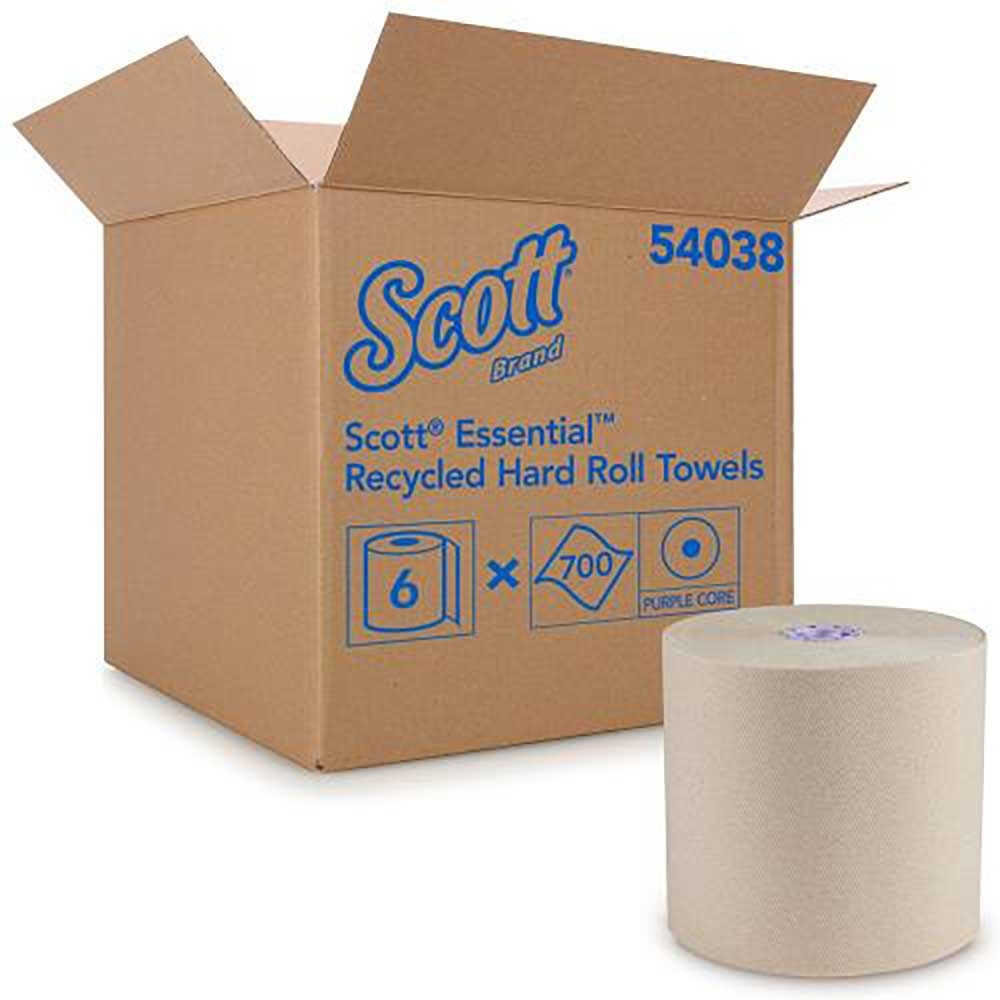 Essential 100 Percent Recycled Brown Hard Roll Towel