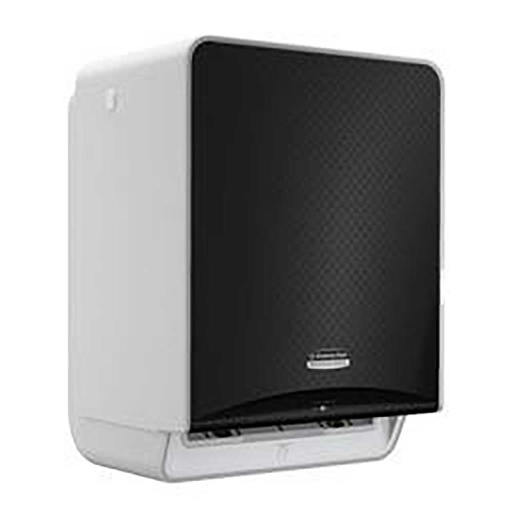 ICON Automatic Hard Roll Towel Dispenser with Black Mosaic Design Faceplate