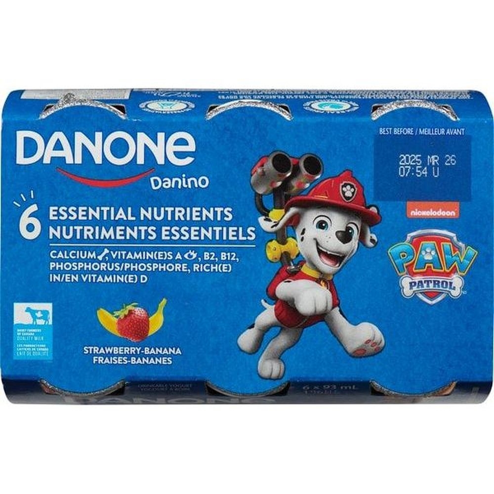 1 Percent Milk Fat Strawberry/Banana Drinkable Yogurt