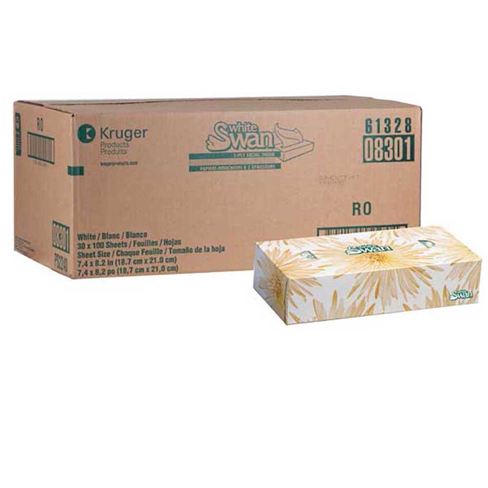 White 2-Ply Facial Tissue