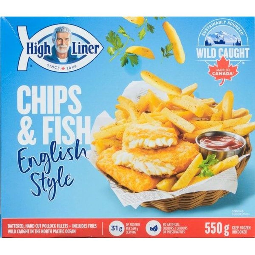 Uncooked English-Style Chips and Fish