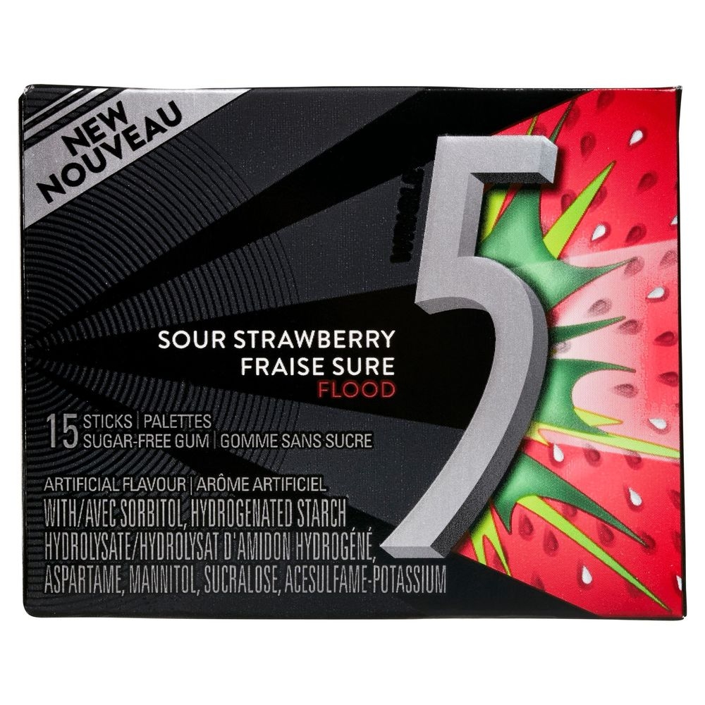 Sour Strawberry Flood Sugar free Chewing Gum