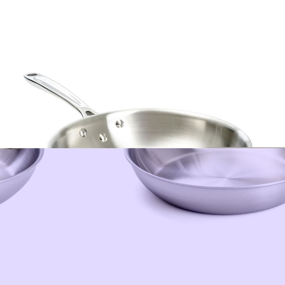 Thermalloy Tri-ply Natural Finish Fry Pan With Progrip Handle, 9.5 X 2 In