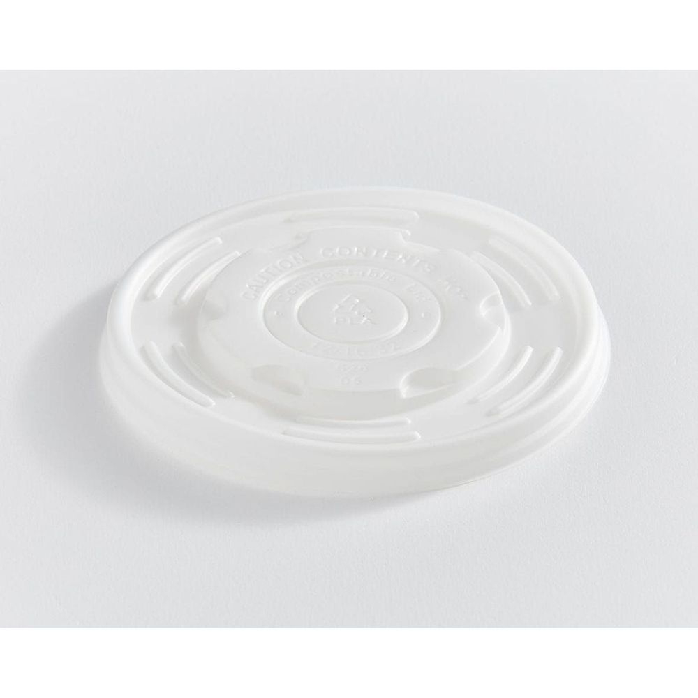 CPLA Lid for 12-32 oz PLA-Lined Paper Food Container
