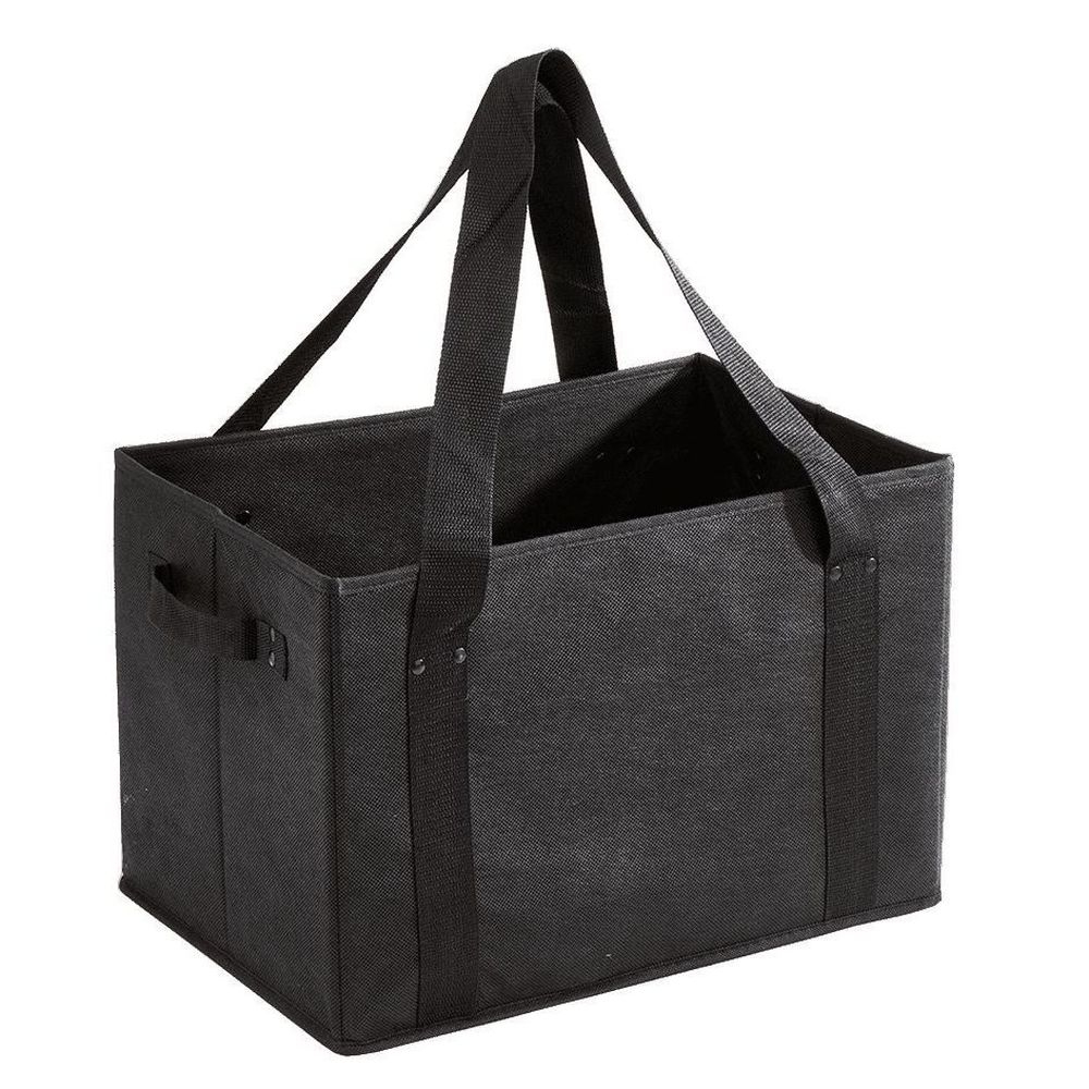 Foldable Black Box Bag with Handles