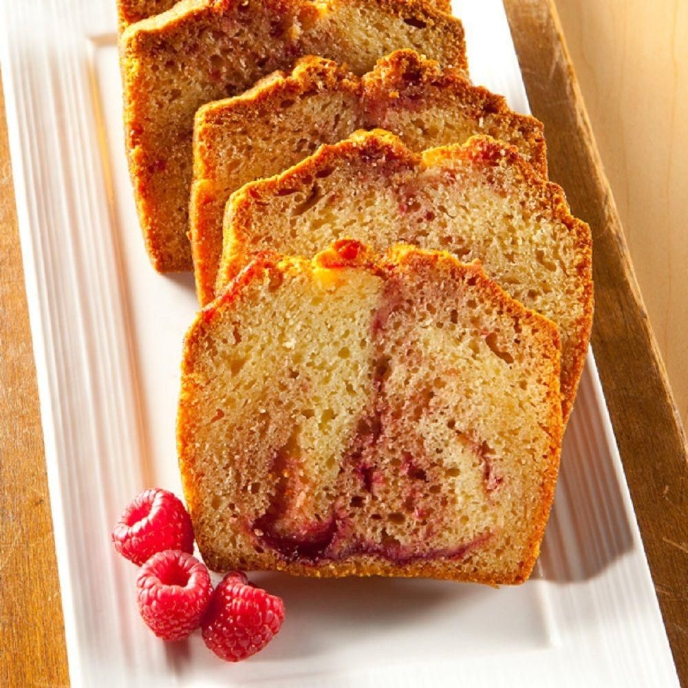 White Chocolate and Raspberry Marble Pound Cake