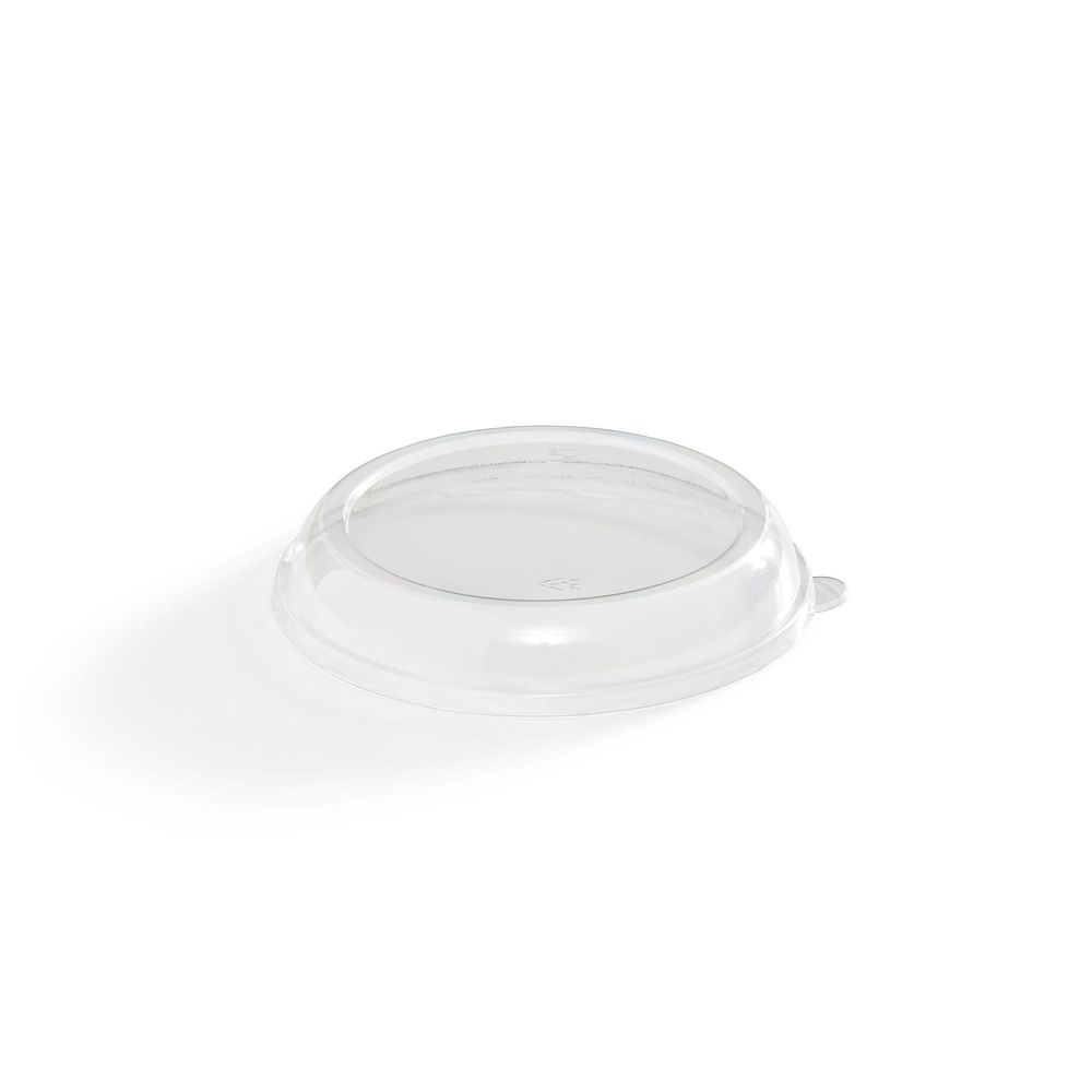 Clear Dome PET Lid for 24-32oz Round Fibre Deep Wide Mouth Recyclable Container