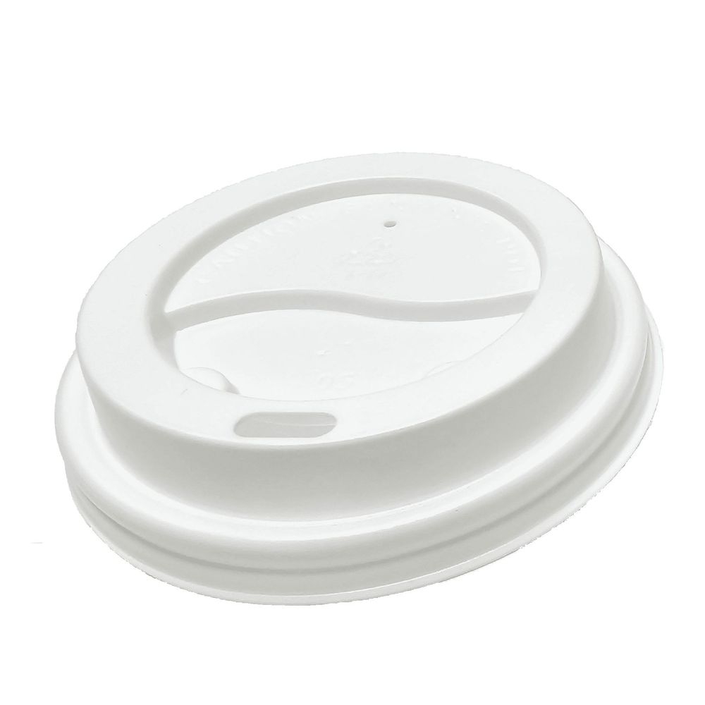 Polypropylene White Dome Lid for 8 oz Paper Cups